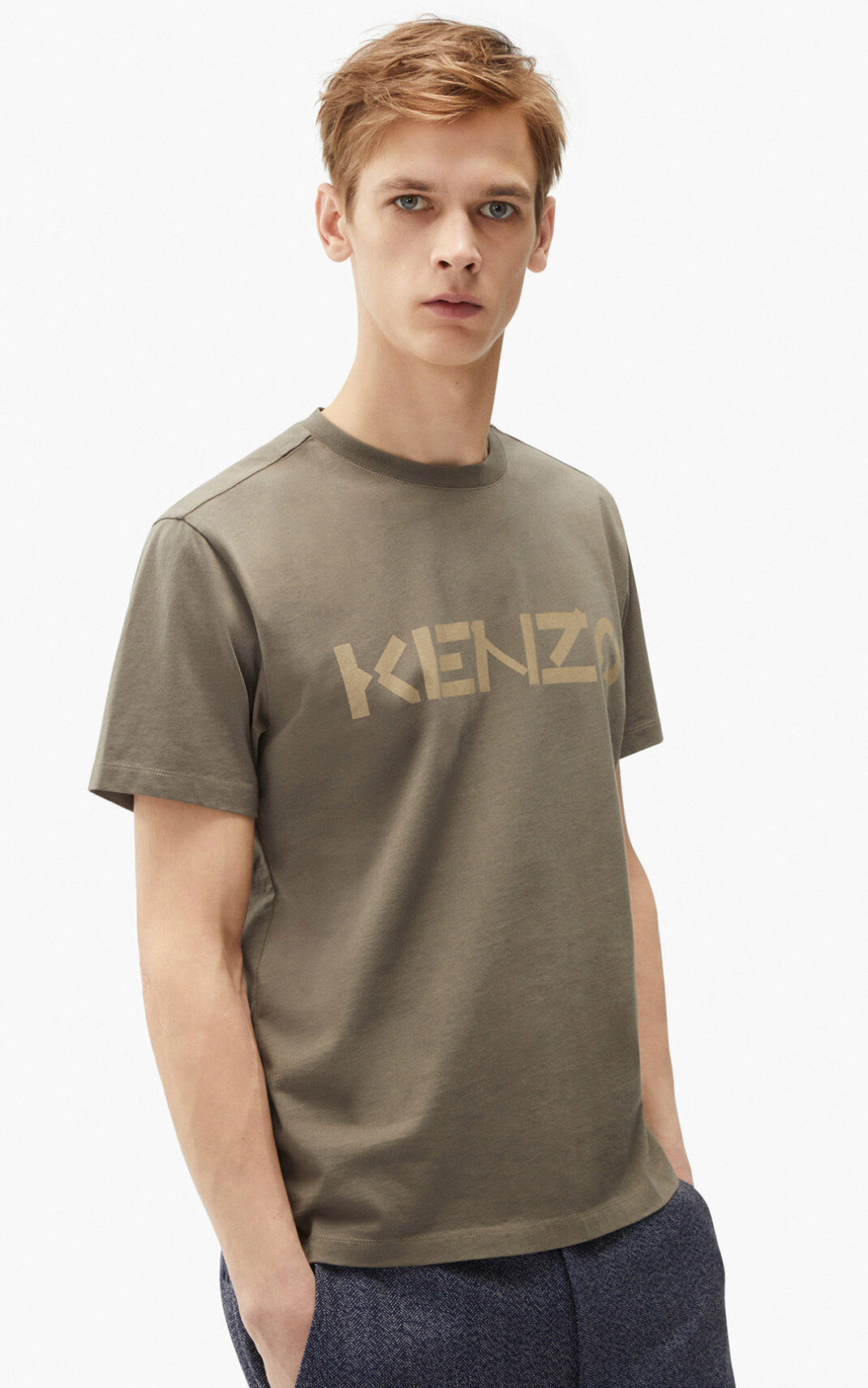 Kenzo Logo T-shirt Heren LichtGrijs | 46217DYXE